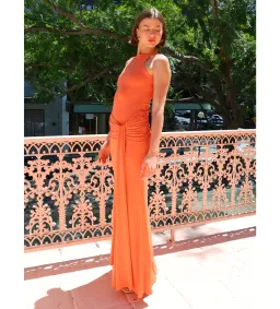 By Nicola Charli Racerback Sarong Dress in Sunset Size S / AU 8  for rent on The Volte - image 2