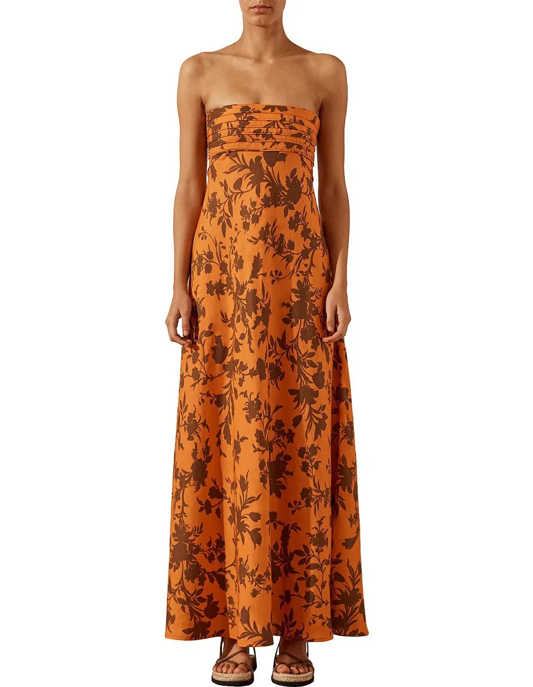 Shona Joy Uli Maxi Dress Orange Size 8 for rent on The Volte - main image
