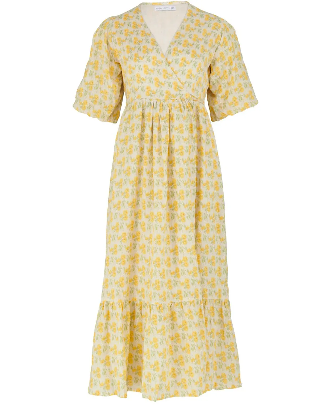 Faithfull the Brand Thulla Wrap Midi Dress in Dahlee Floral Print Size 8 for rent on The Volte - main image