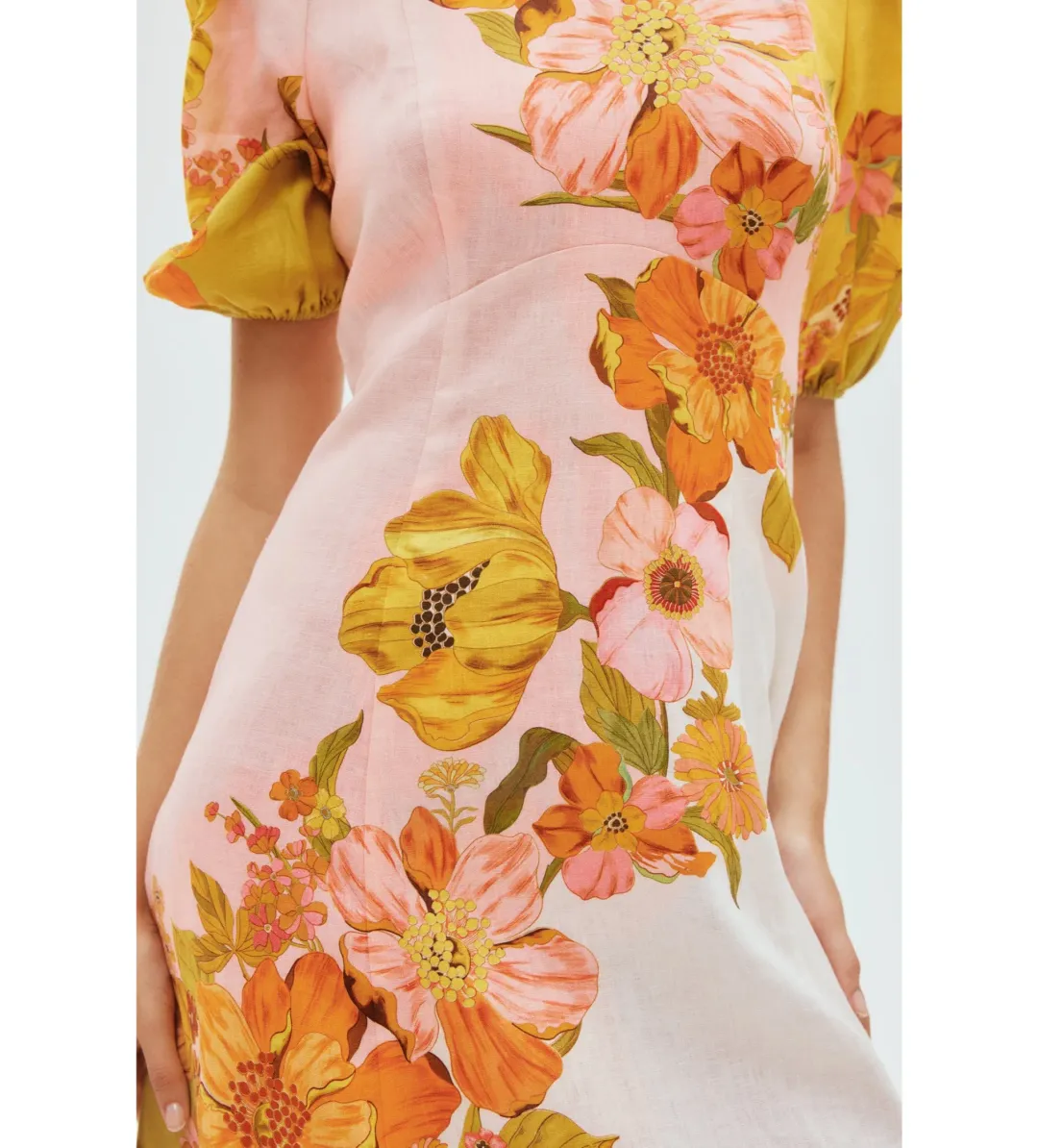 Alemais Silas Midi Dress Floral Size AU 10 for rent on The Volte - main image