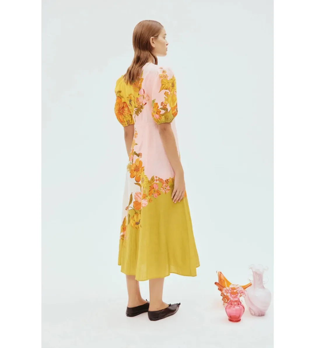 Alemais Silas Midi Dress Floral Size AU 10 for rent on The Volte - main image