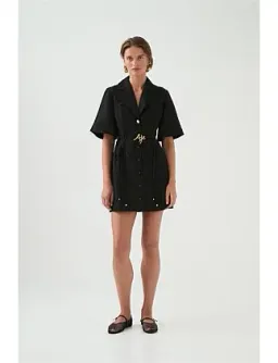 AJE Ana Mini Dress Black Size 8/S for rent on The Volte - image 2