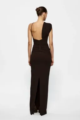 Effie Kats Greer Gown in Chocolate Size AU 10 for rent on The Volte - image 4