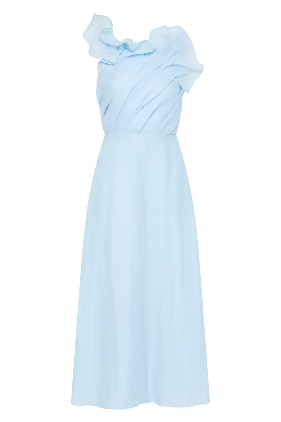 Aje Genesis Midi Dress Blue  Size 8 for rent on The Volte - main image