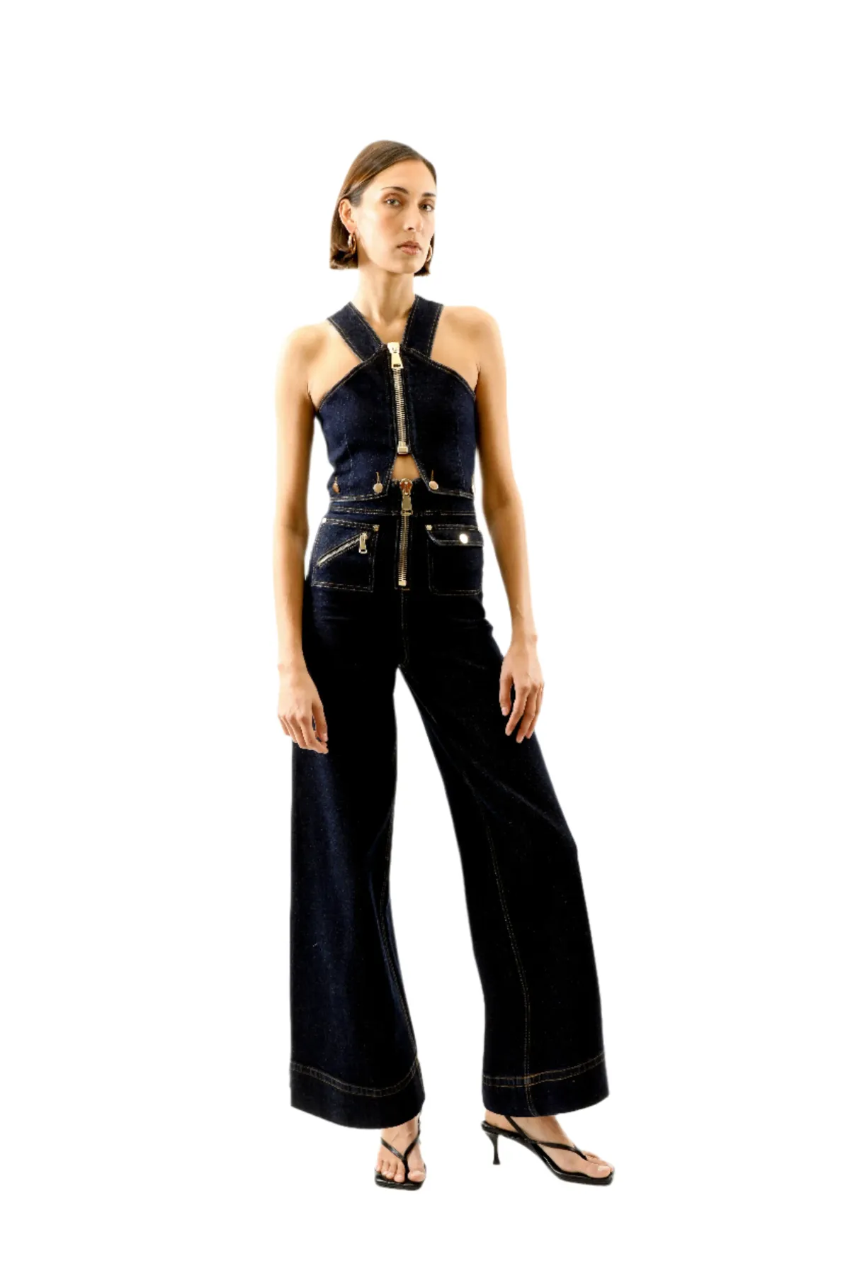 Alice by Alice McCall Maverick Jumpsuit in  Indigo Size AU 6 for rent on The Volte - main image