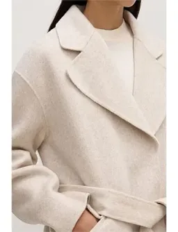 Assembly Label Sadie Single Breasted Wool Coat Oat Marle Size 10/M for rent on The Volte - image 5