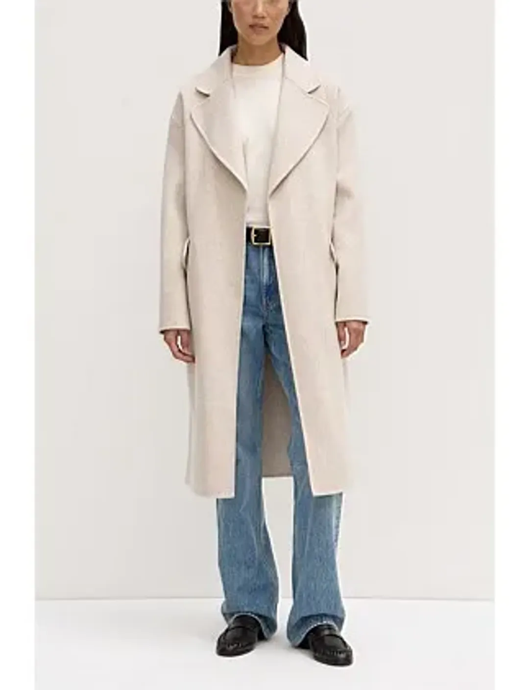 Assembly Label Sadie Single Breasted Wool Coat Oat Marle Size 10/M for rent on The Volte - main image