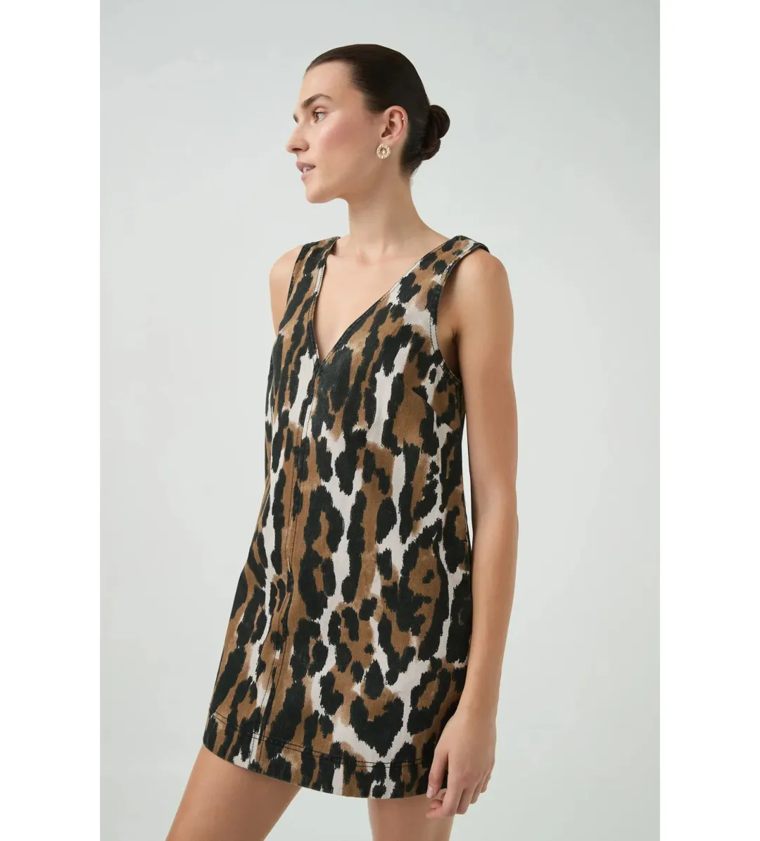 Aje Sienna Mini Dress Animal Print Size 6/XS for rent on The Volte - main image