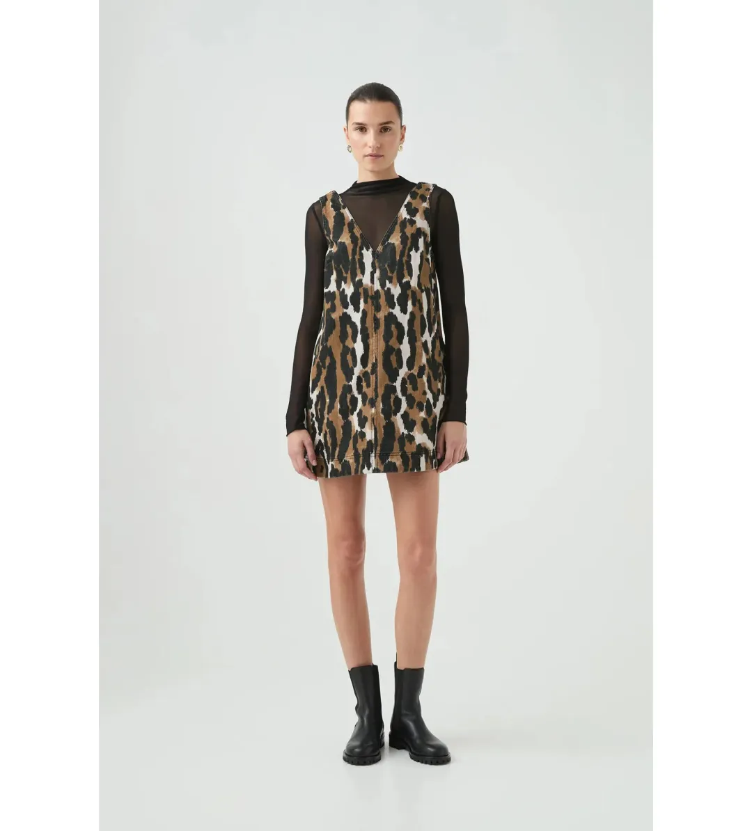 Aje Sienna Mini Dress Animal Print Size 6/XS for rent on The Volte - main image