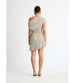 Sheike Glimmer Mini Dress Silver Size AU 14 for rent on The Volte - image 3