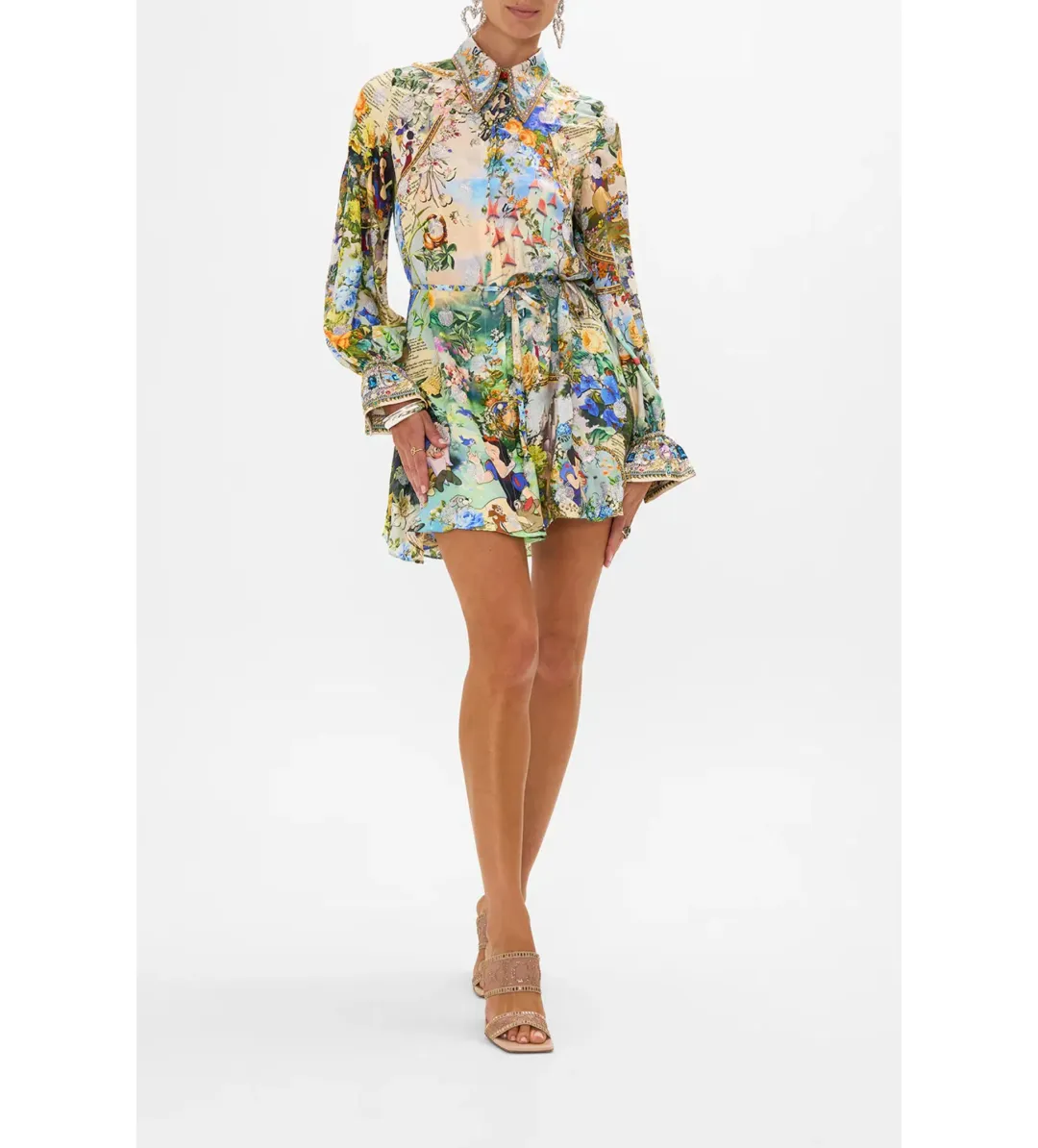 Camilla Shift Shirt Mini Dress Kindest One Of All Print Size 8 for rent on The Volte - main image