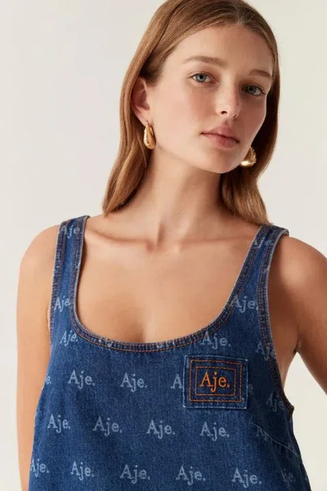 Aje Ratio Logo Mini Blue Dress Size AU 8 for rent on The Volte - main image