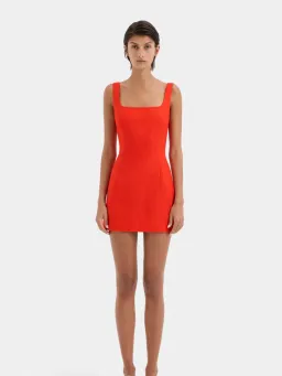 Sir Iris Linen Mini Dress - Scarlet (small) for rent on The Volte - image 1