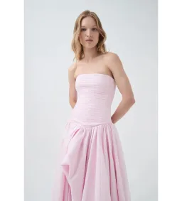 Aje Violette Bubble Hem Maxi Dress Pastel Pink Size AU 12 for rent on The Volte - image 5