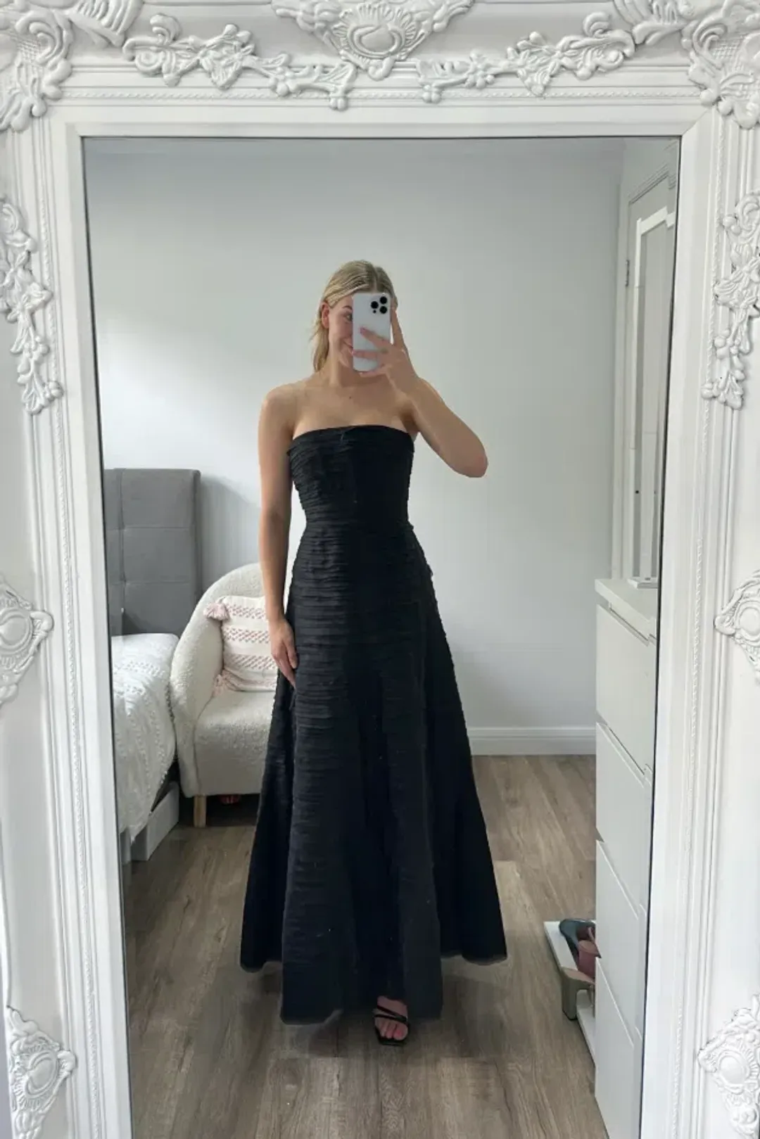 Aje Soundscape Maxi Dress Black Size 8 for rent on The Volte - main image