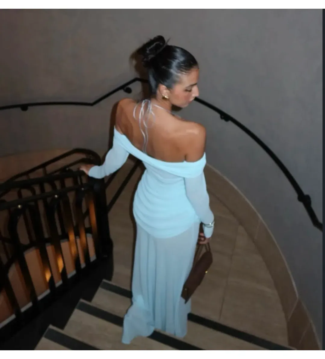 Natalie Rolt Emily Gown Blue Size 8 for rent on The Volte - main image