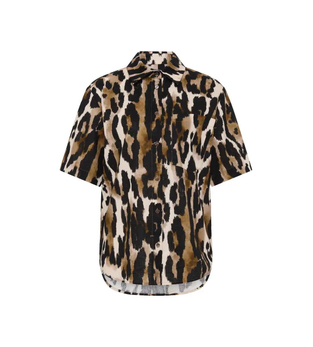 Aje Airlie Short Sleeve Shirt Animal Print Size 8 for rent on The Volte - main image