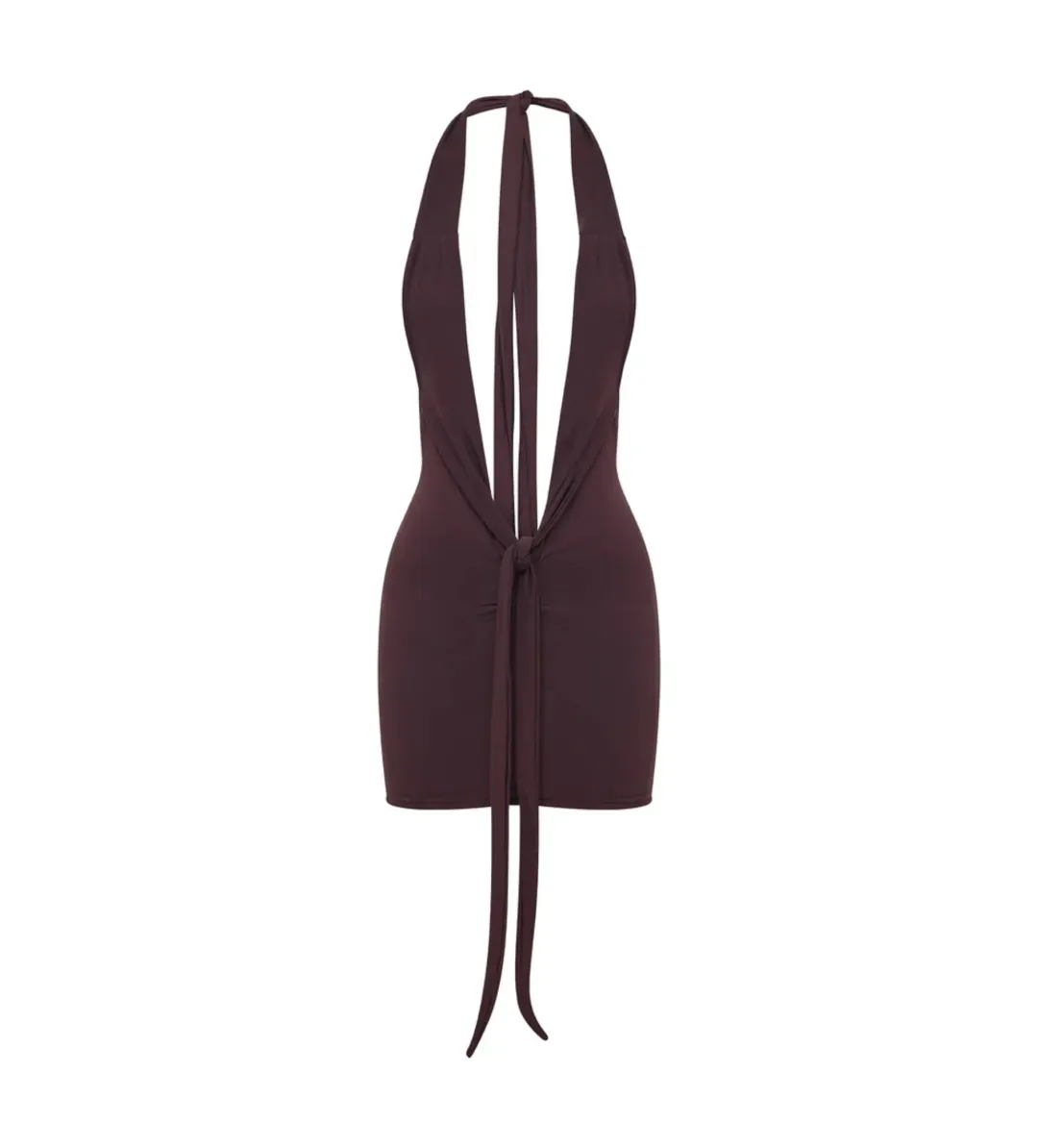 Saboa Studios Bembe Mini Dress in Espresso Size M/AU10 for rent on The Volte - main image