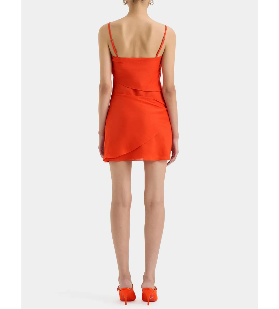 Sir The Label Rosalia Wrap Mini Dress Tangerine Size 14/XL for rent on The Volte - main image