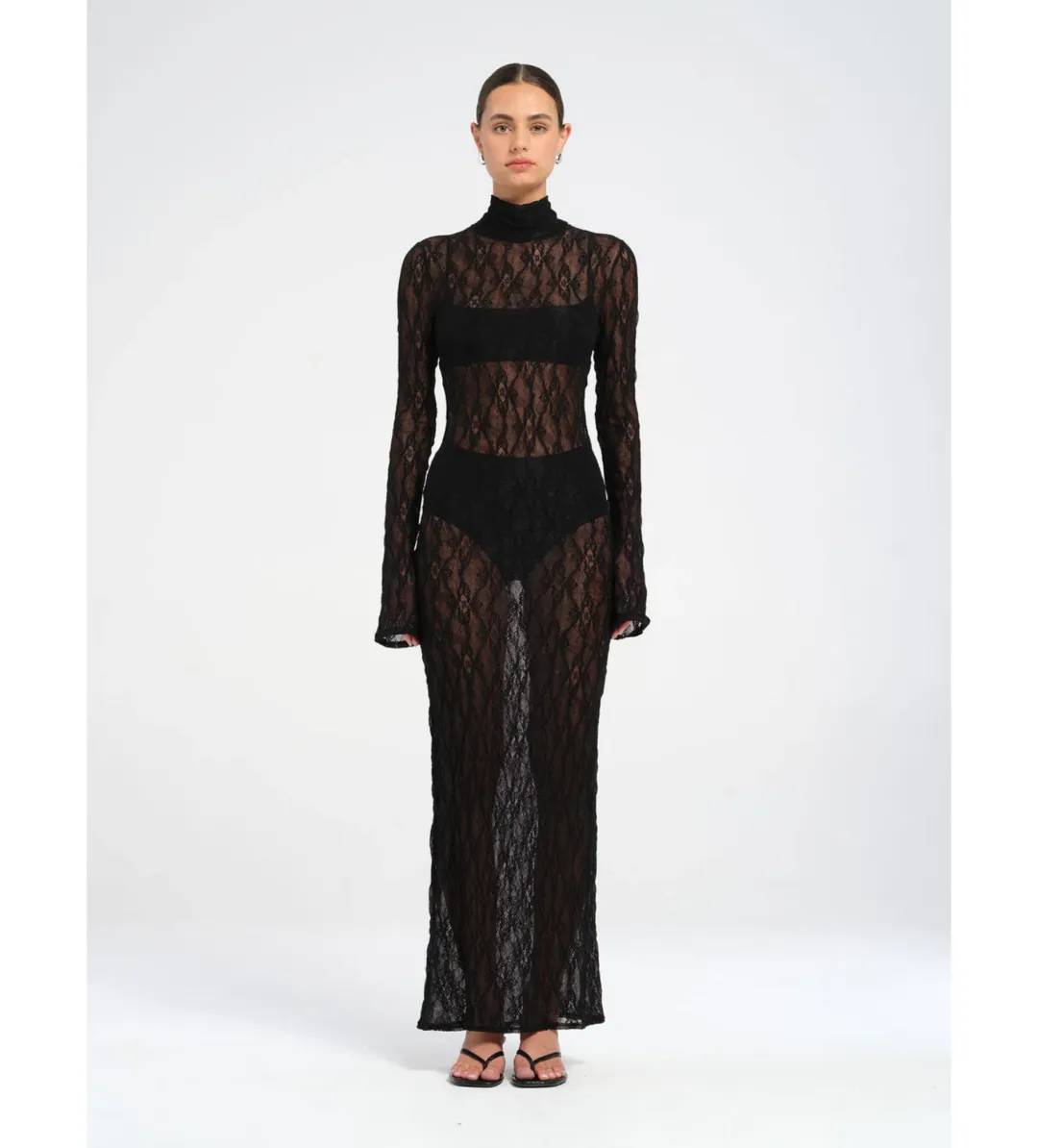 BENNI Dante Maxi Dress Black Size 8  for rent on The Volte - main image
