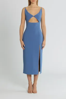 Bec and Bridge Josette Midi Cutout Dress Blue Size AU 14 for rent on The Volte - image 1