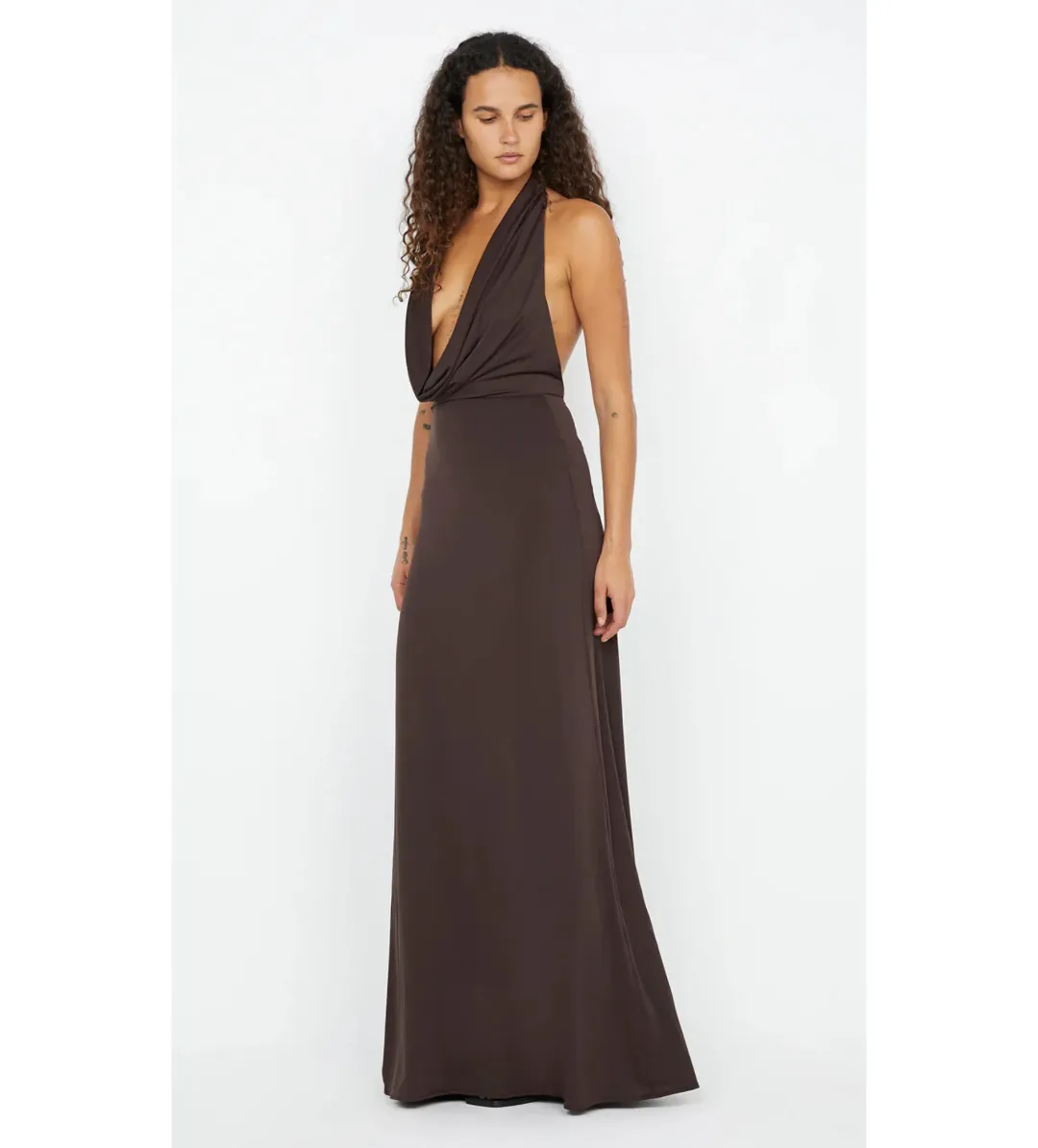 Bec and Bridge Nessie Maxi Dress in Brown Size 10 for rent on The Volte - main image