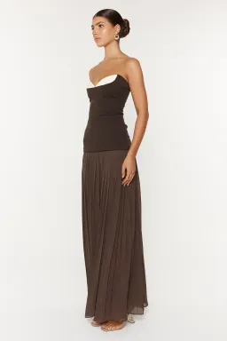 She Is Olla Nicolette Dress in Espresso Size XS/AU6 for rent on The Volte - image 2
