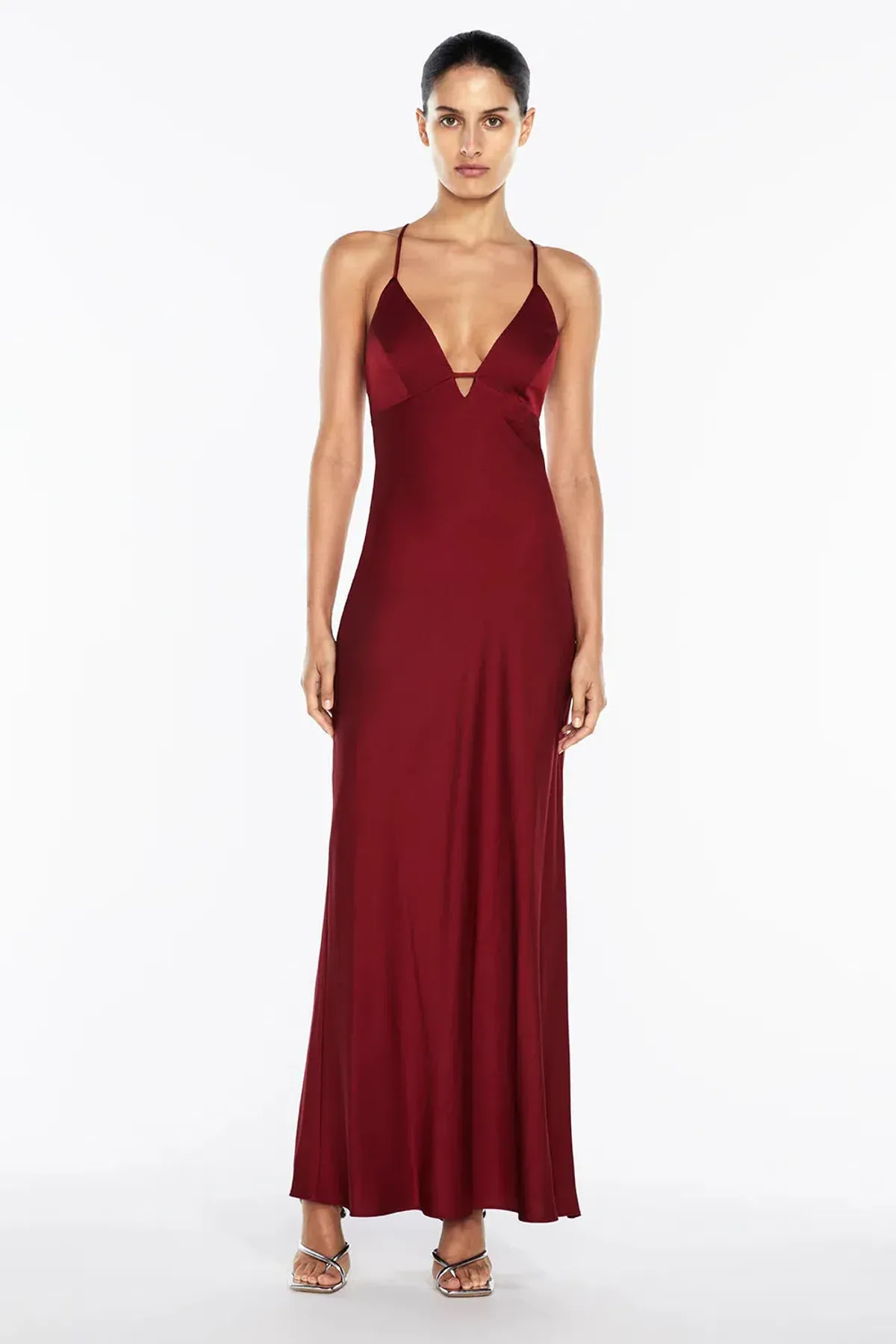 Manning Cartell Time to Shine Slip Maxi Dress Cranberry Red Size AU 4 for rent on The Volte - main image