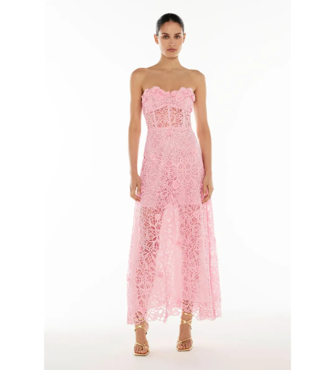 Manning Cartell Pink Tea Ceremony Maxi Dress In Pink Size 12 for rent on The Volte - main image