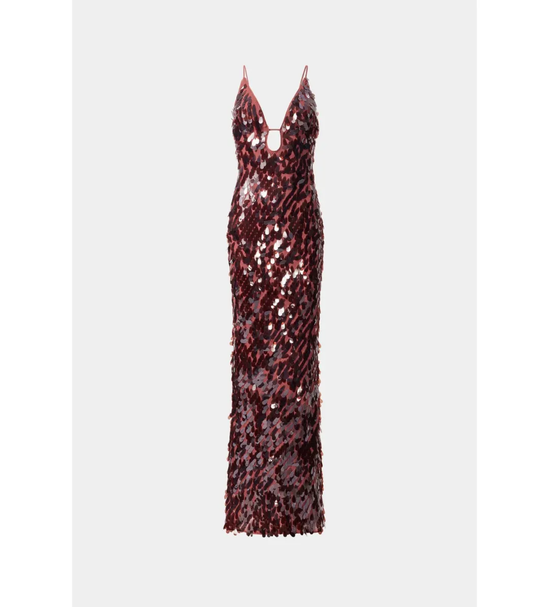 Misha Fig Sapphire Sequin Maxi Dress In Brown Size 6/XS for rent on The Volte - main image