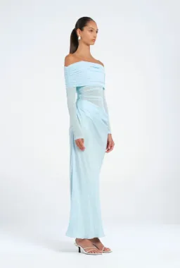 Benni Yasmin Off Shoulder Dress in Baby Blue Size 8 for rent on The Volte - image 2