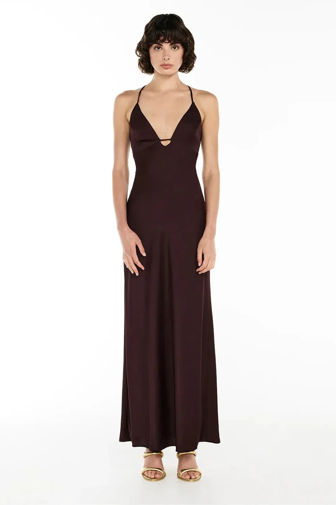 Manning Cartell Time to Shine Slip Maxi Dress Truffle Size AU 6 for rent on The Volte - main image