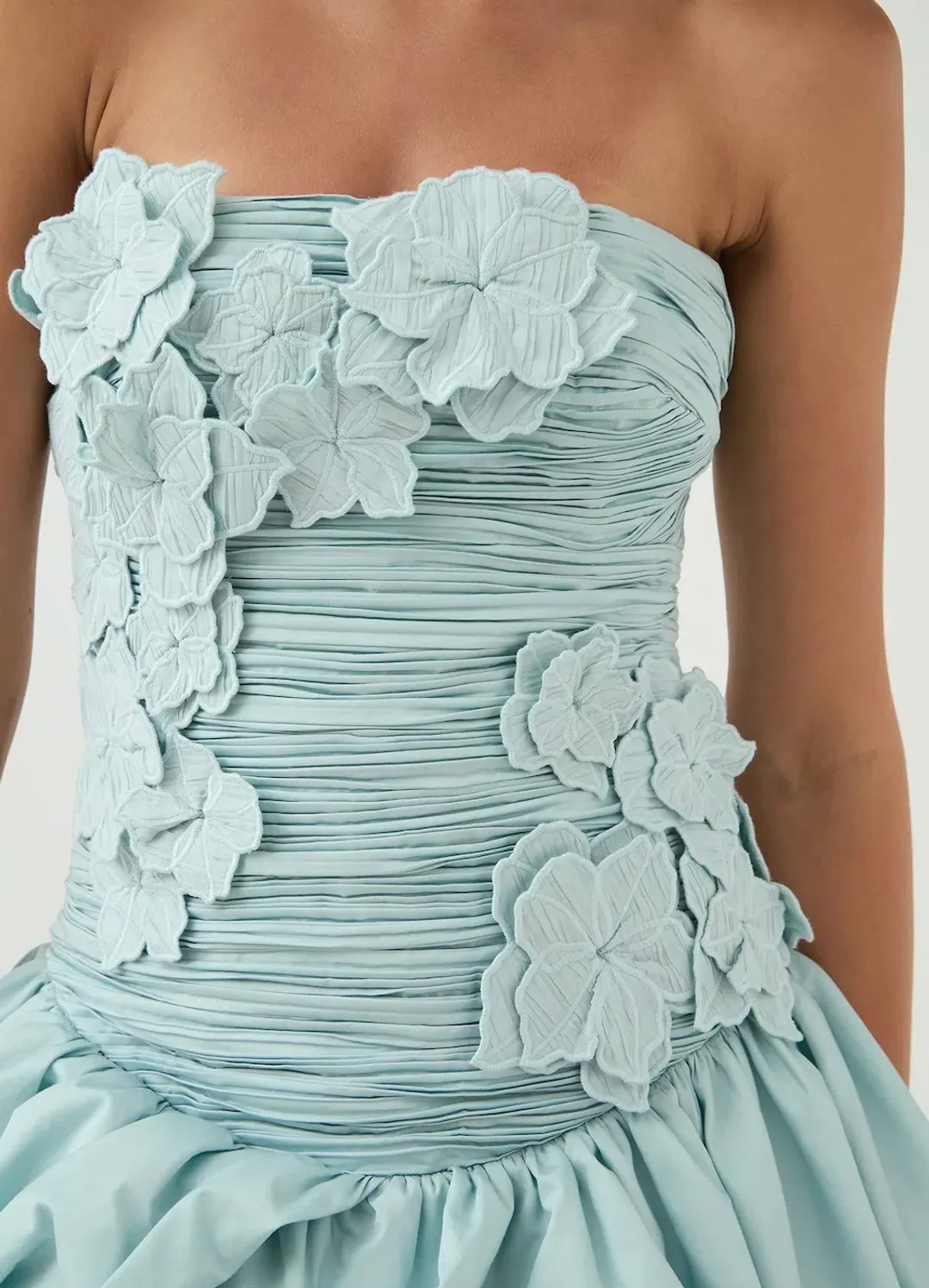 AJE Splendour Mini Dress Silver Blue Size 6 for rent on The Volte - main image