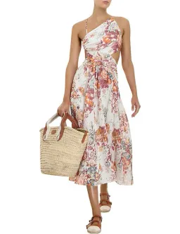 Zimmermann The Pattie Asymmetric Dress in Cream Floral Size 4 Au 12-14 for rent on The Volte - image 2