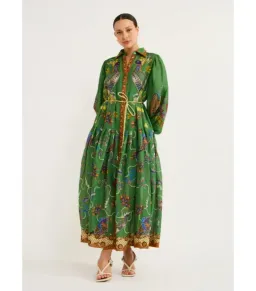 Alemais Birdie Shirtdress Jade Green Size AU 14 for rent on The Volte - image 2