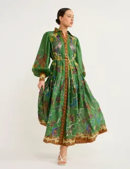 Alemais Birdie Shirtdress Jade Green Size AU 14 for rent on The Volte - image 1