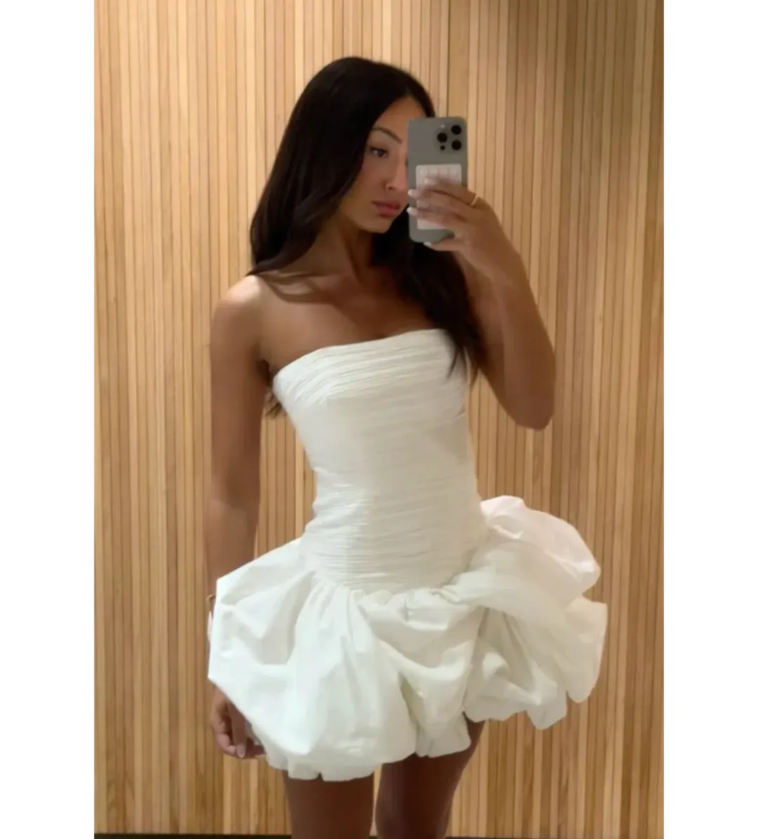 Aje Violette Bubble Mini White Size 8 for rent on The Volte - main image
