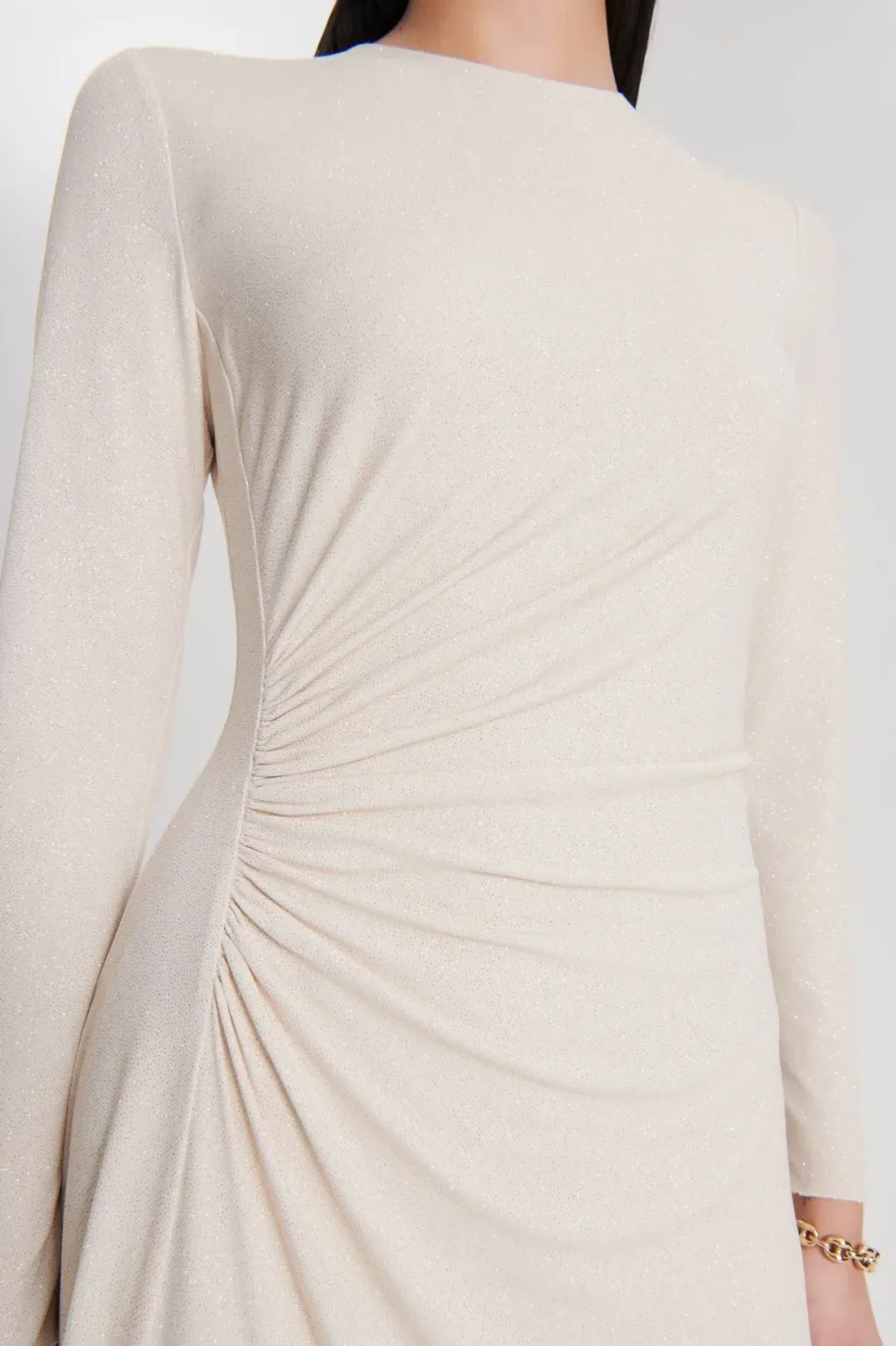 Scanlan Theodore Draped Tinsel Midi Vanilla Size 10 for rent on The Volte - main image