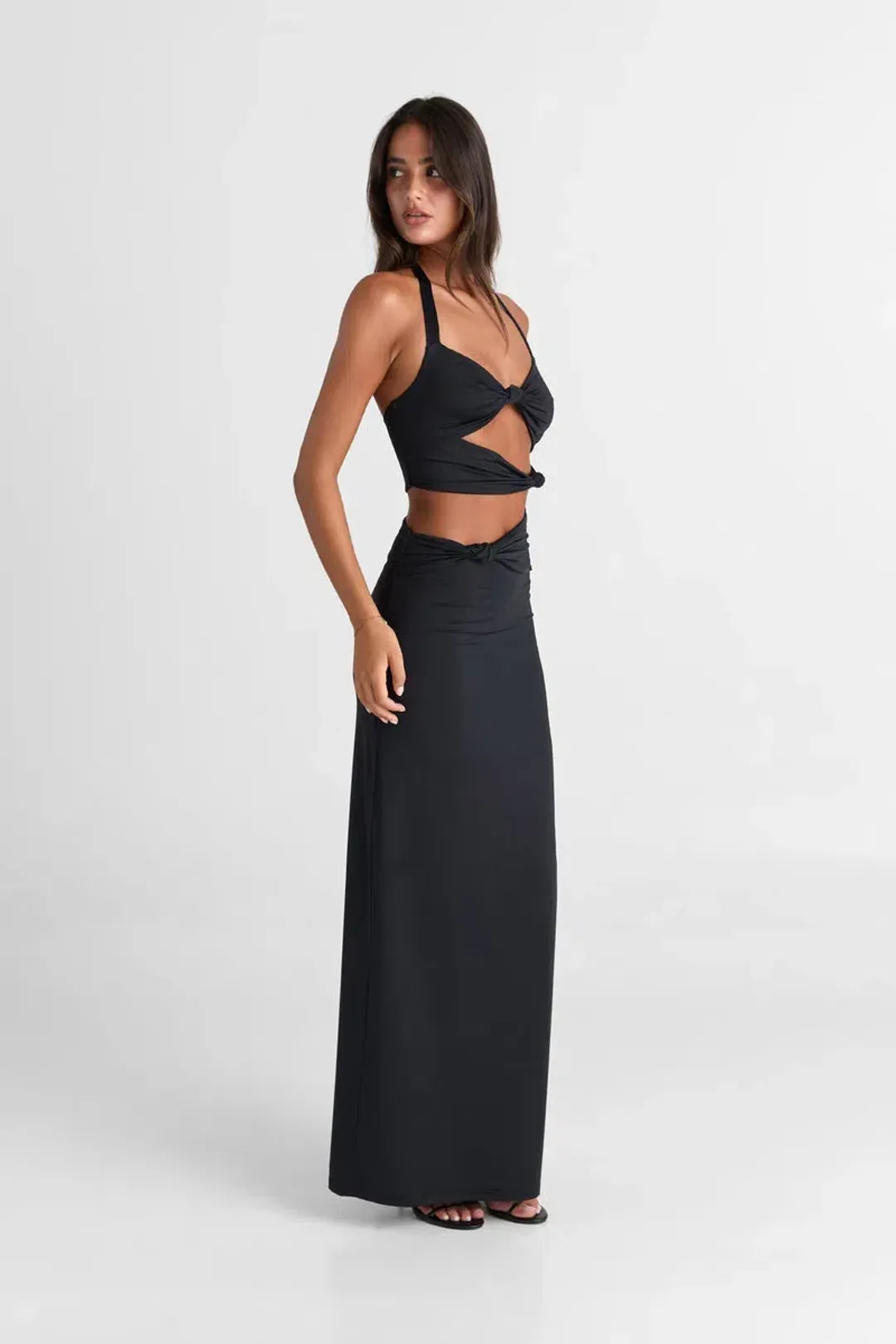 Sasha Therese Oralia Maxi Dress Black Size 6  for rent on The Volte - main image