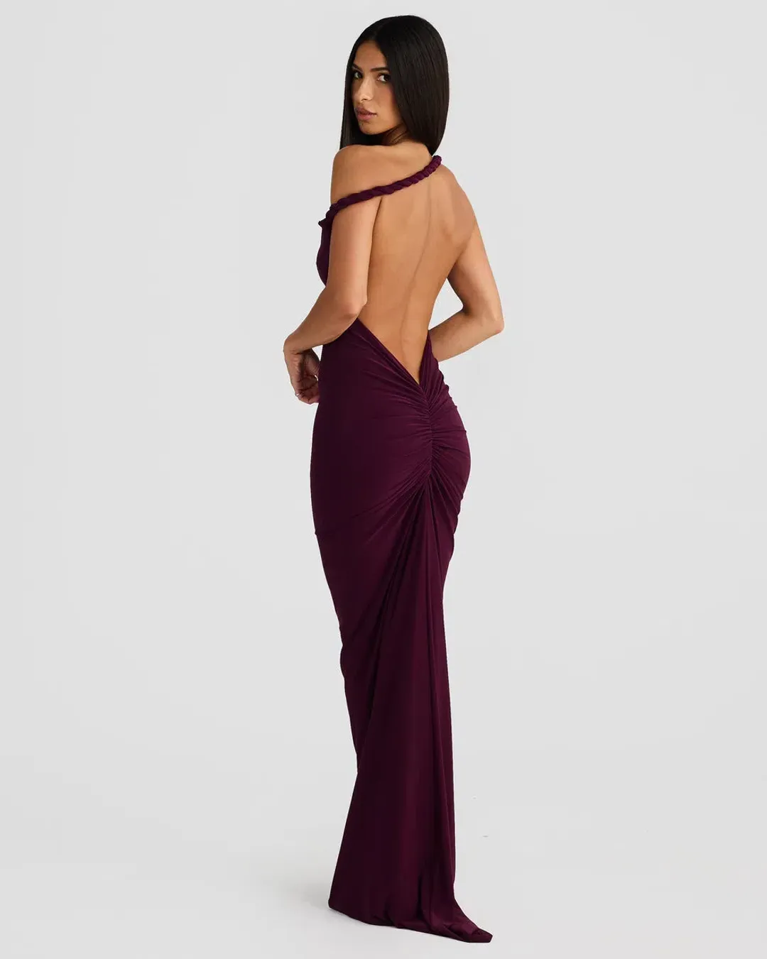Melani The Label Maia Maxi Gown Mulberry  Size 6 for rent on The Volte - main image