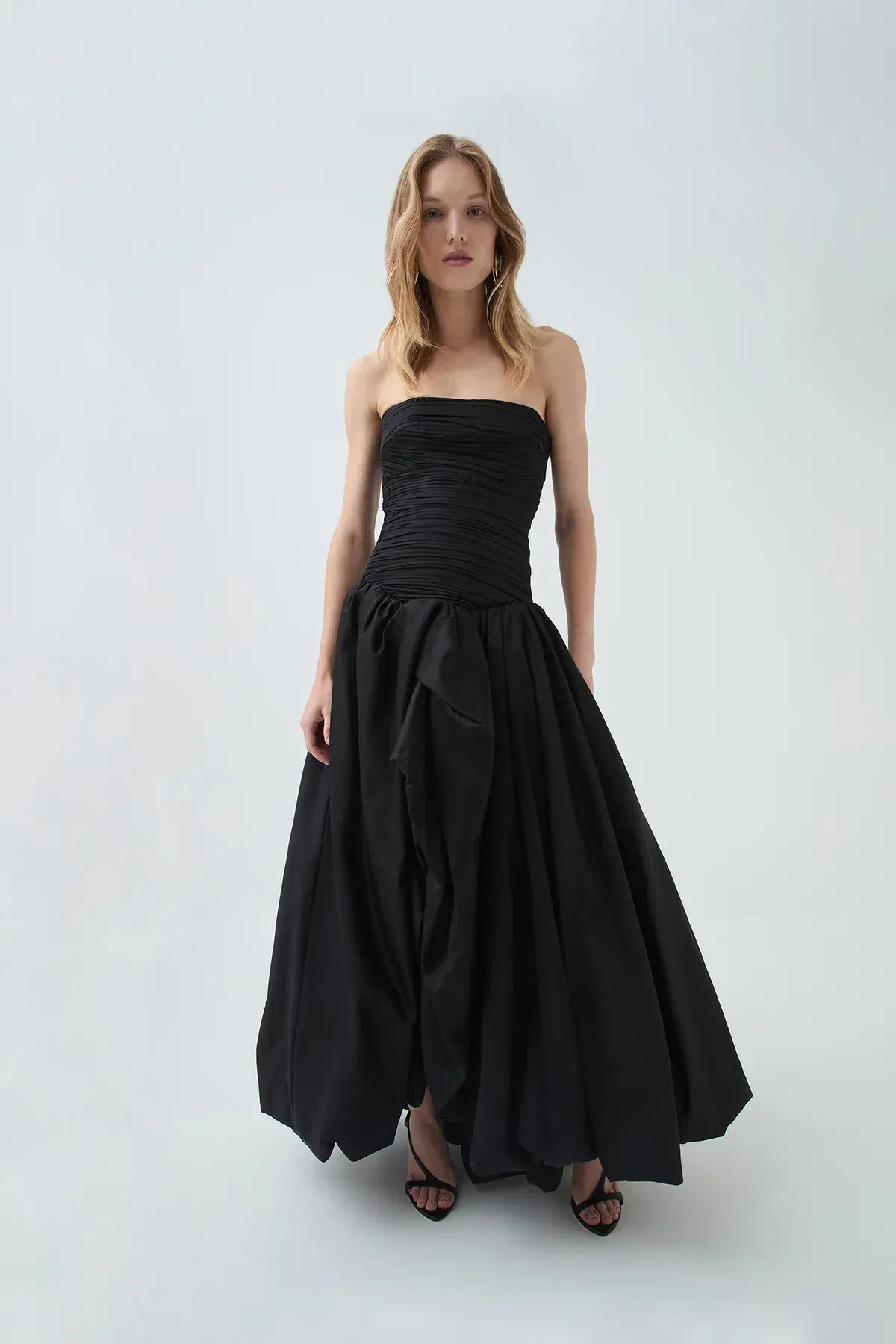 Aje Violette Bubble Hem Maxi Black Size 8 for rent on The Volte - main image