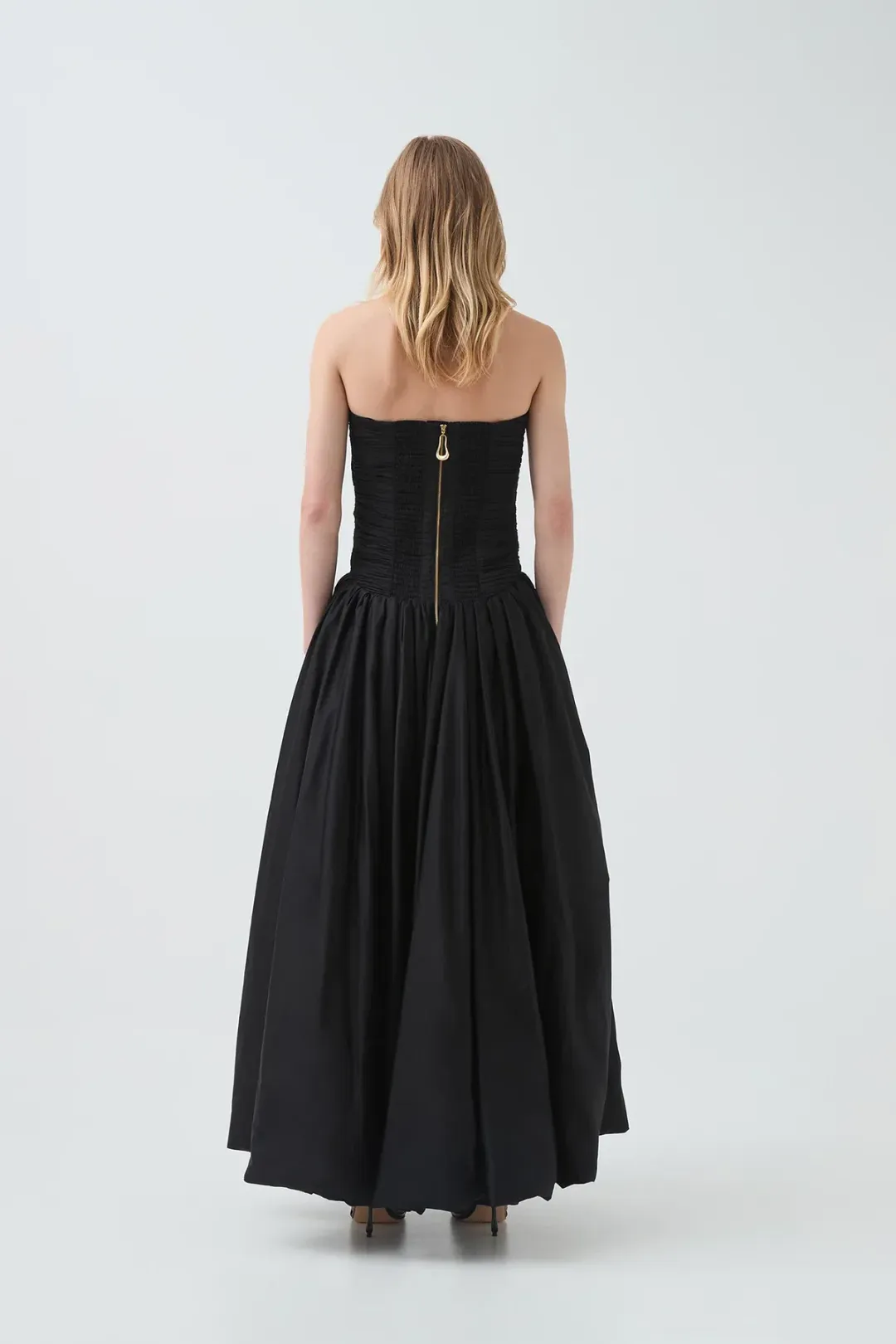 Aje Violette Bubble Hem Maxi Black Size 8 for rent on The Volte - main image