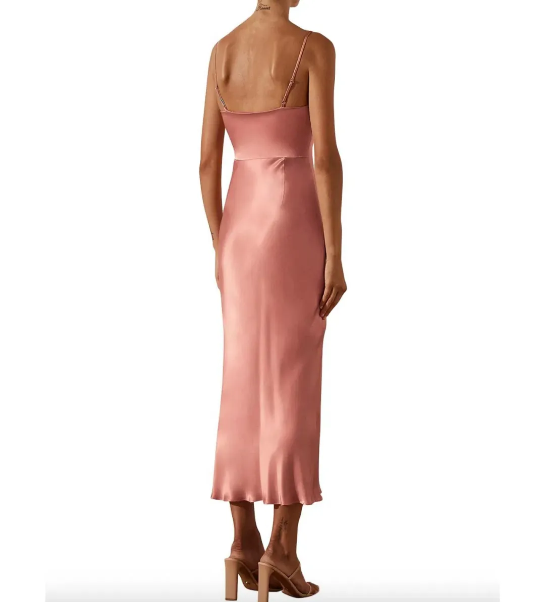 Shona Joy Eloise Lace up Midi Dress Antique Rose Size 6 for rent on The Volte - main image