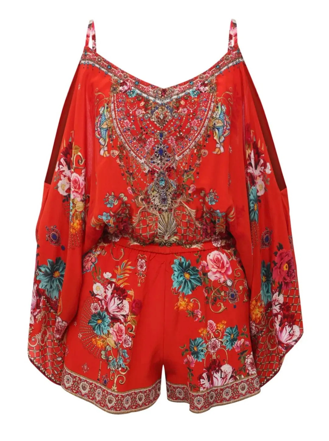 Camilla Drop Shoulder Playsuit Cameos Can Can Size S AU 10 for rent on The Volte - main image