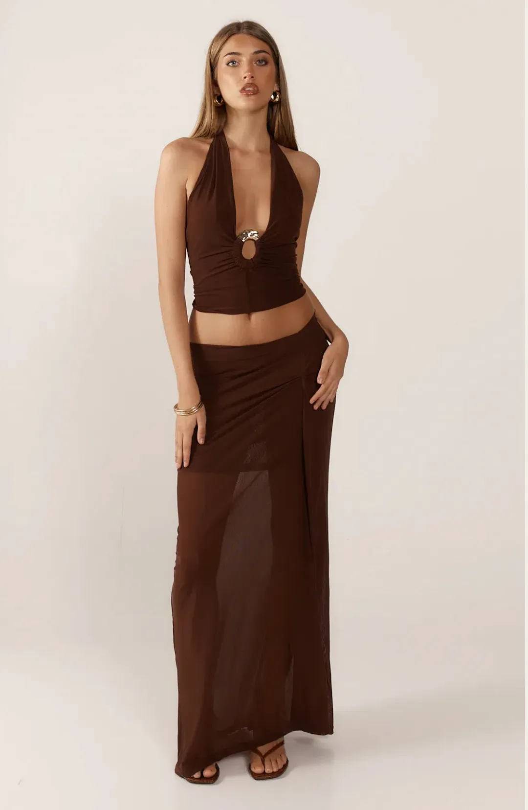Ance Gria Nellie Set Brown Size 8/S for rent on The Volte - main image