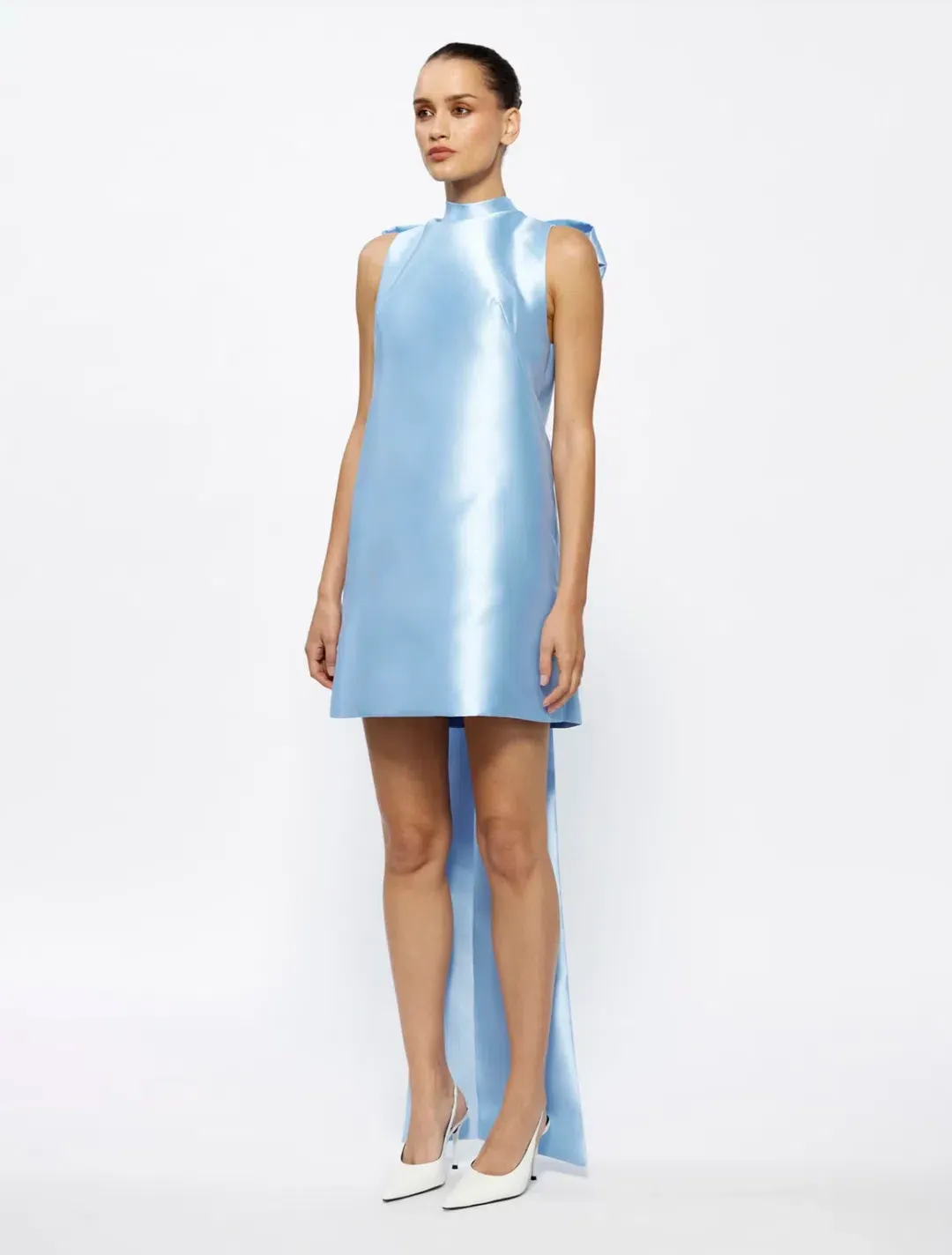 Effie Kats Jorja Mini dress in  Cornflower Blue Size AU 10 for rent on The Volte - main image