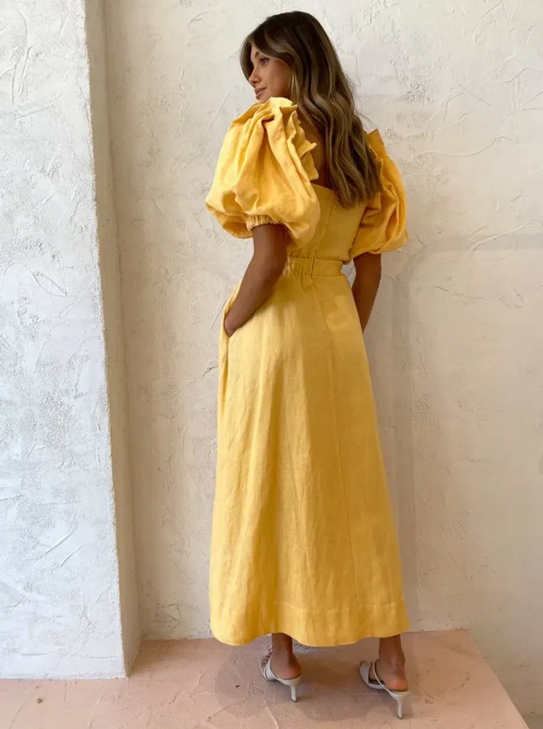 Sovere Noble Maxi Dress Buttercup Size AU 10 for rent on The Volte - main image