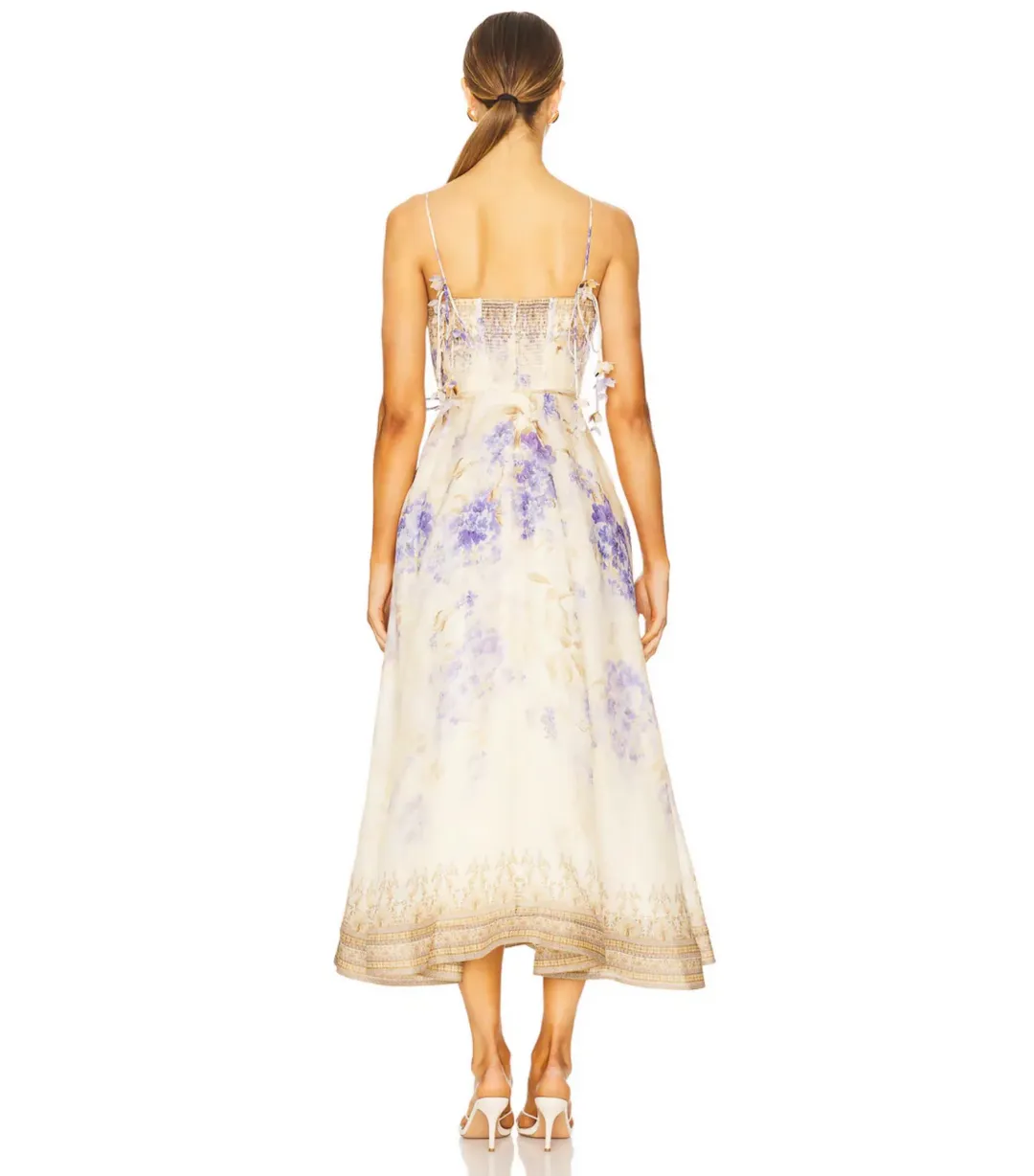 Zimmermann Dawning Picnic Dress in Lilac Floral Size 1 AU 10  for rent on The Volte - main image