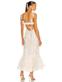 Zimmermann Botanica Petal Gown Dress (NEW) in White Size 2 AU 10 for rent on The Volte - image 2