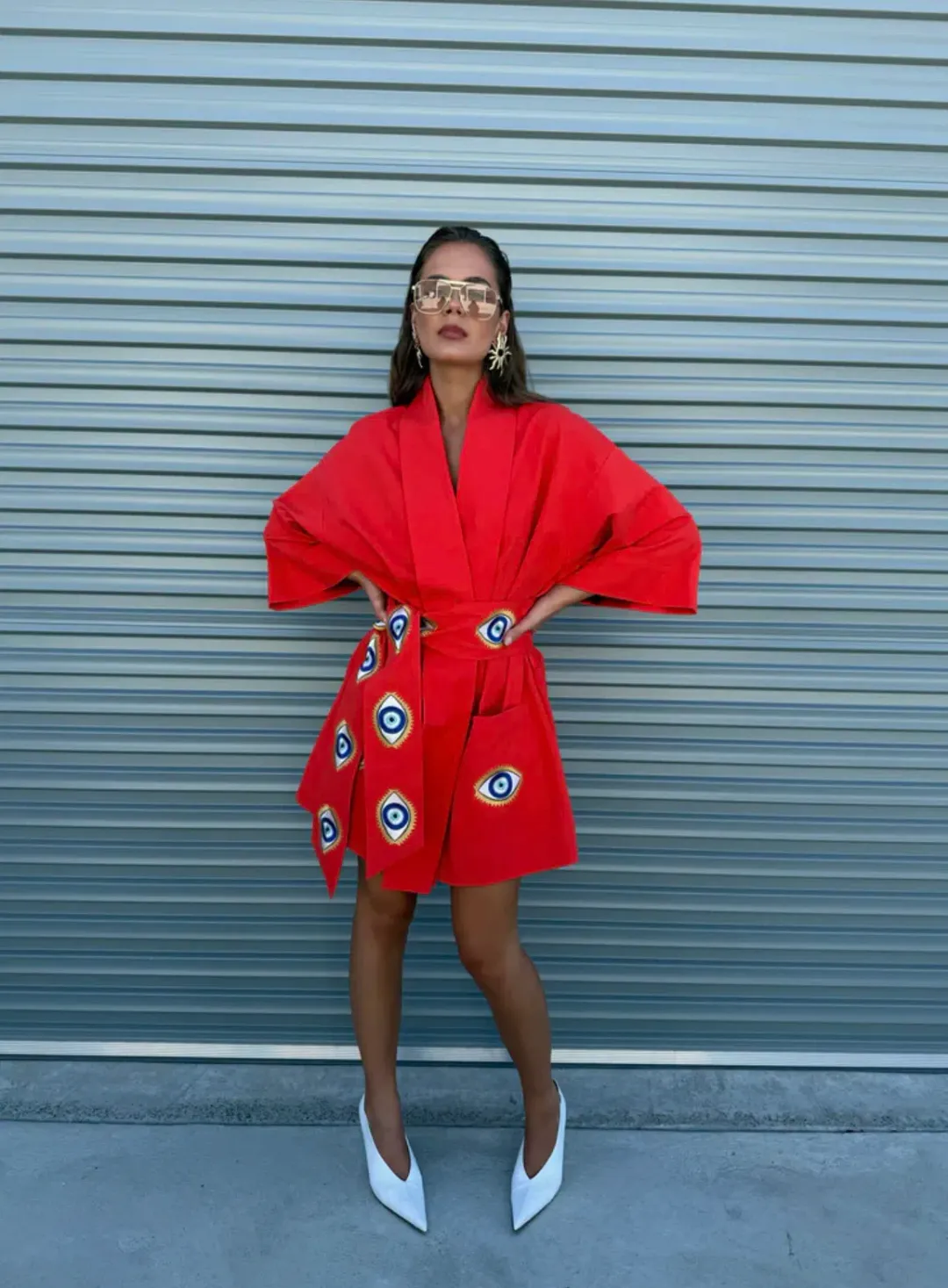 La Boheme Nirvana Robe Mini Dress Red Size 10/M for rent on The Volte - main image